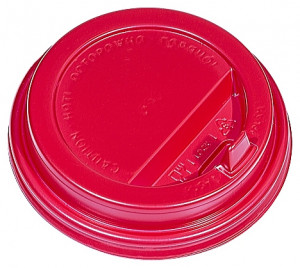 Крышка для стакана Атлас-Пак 90 мм красная с носиком new